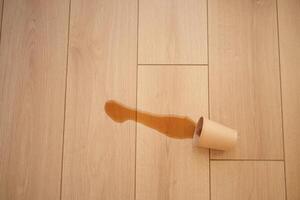 soft drinks or liquid spilled on a floor , photo