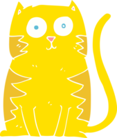 platt Färg illustration av katt png