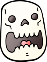 cartoon doodle halloween skull png