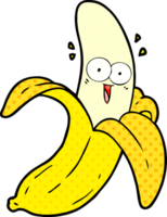 plátano feliz loco de dibujos animados png