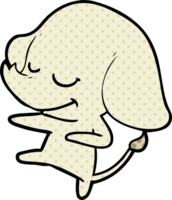 dessin animé éléphant souriant png