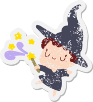 cartoon witch grunge sticker png