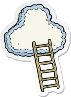 sticker of a cartoon ladder to heaven png