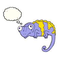 disegnato pensato bolla cartone animato camaleonte png