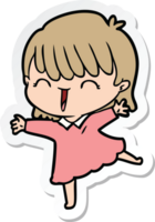 sticker of a cartoon woman png