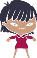 flat color style cartoon woman png