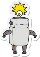 Aufkleber eines Cartoon-Roboters png