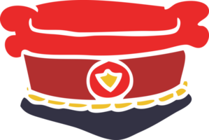 chapéu de chefes de bombeiros doodle de desenho animado png