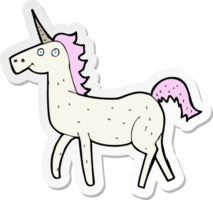 adesivo di un unicorno cartone animato png