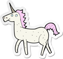 autocollant d'une licorne de dessin animé png