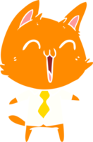 chat de dessin animé de style plat couleur heureux png