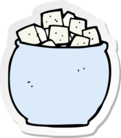 sticker of a cartoon sugar cubes png