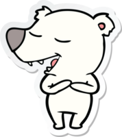 sticker of a cartoon polar bear png