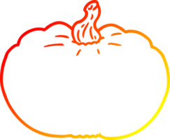 warm gradient line drawing of a cartoon pumpkin png