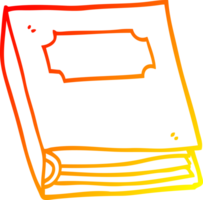 warm gradient line drawing of a cartoon purple book png