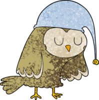 cartoon owl sleeping png