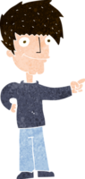 homem de desenho animado apontando png