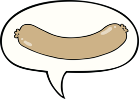 cartoon sausage with speech bubble png