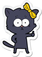 sticker of a cartoon cat png