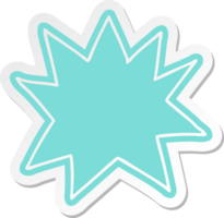 cartoon sticker van een wit bord png