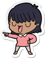 sticker of a cartoon woman png