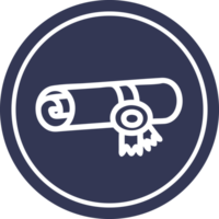 diploma certificate circular icon symbol png