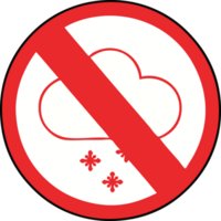 cute cartoon of a no snow allowed sign png