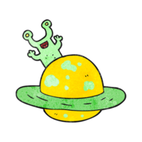 texturizado dibujos animados extraterrestre planeta png