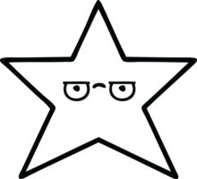 ligne dessin dessin animé de une or étoile png