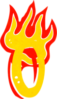 tecknad serie flammande brev png