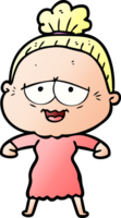 cartoon happy old lady png