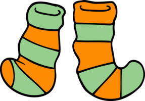 Cartoon-Doodle-Socken png