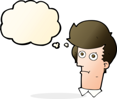 cartoon staring face with thought bubble png