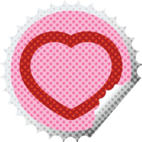 heart symbol graphic png illustration round sticker stamp