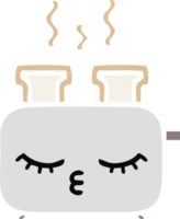 eben Farbe retro Karikatur von ein von ein Toaster png