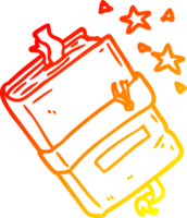 warm gradient line drawing of a witch's book of spells png