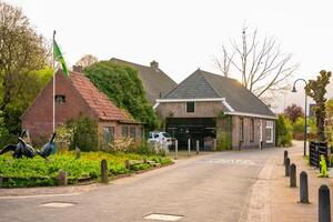 Gelselaar, Netherlands - April 6, 2024. Historical buildings in Gelselaar village in Netherlands. High quality photo