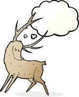 cartoon stag with thought bubble png