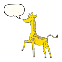 mano discorso bolla strutturato cartone animato giraffa png