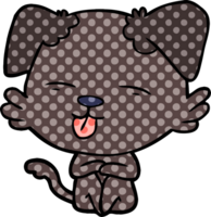 cartoon dog sticking out tongue png