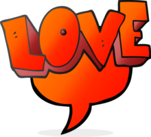 hand drawn speech bubble cartoon love symbol png