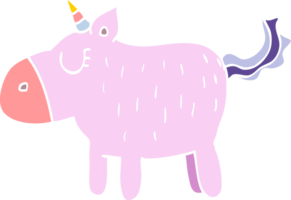 Cartoon-Doodle süßes Einhorn png