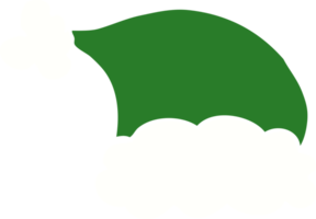 tecknad doodle elf hatt png