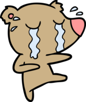 cartoon crying bear png