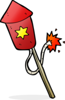 cartoon firework with burning fuse png