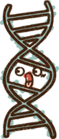 desenho de giz de DNA png