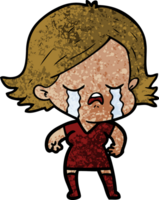 cartoon girl crying png