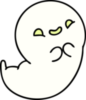 dessin animé d'un fantôme d'halloween heureux png