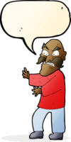 cartoon angry old man with speech bubble png