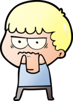 cartoon annoyed man png